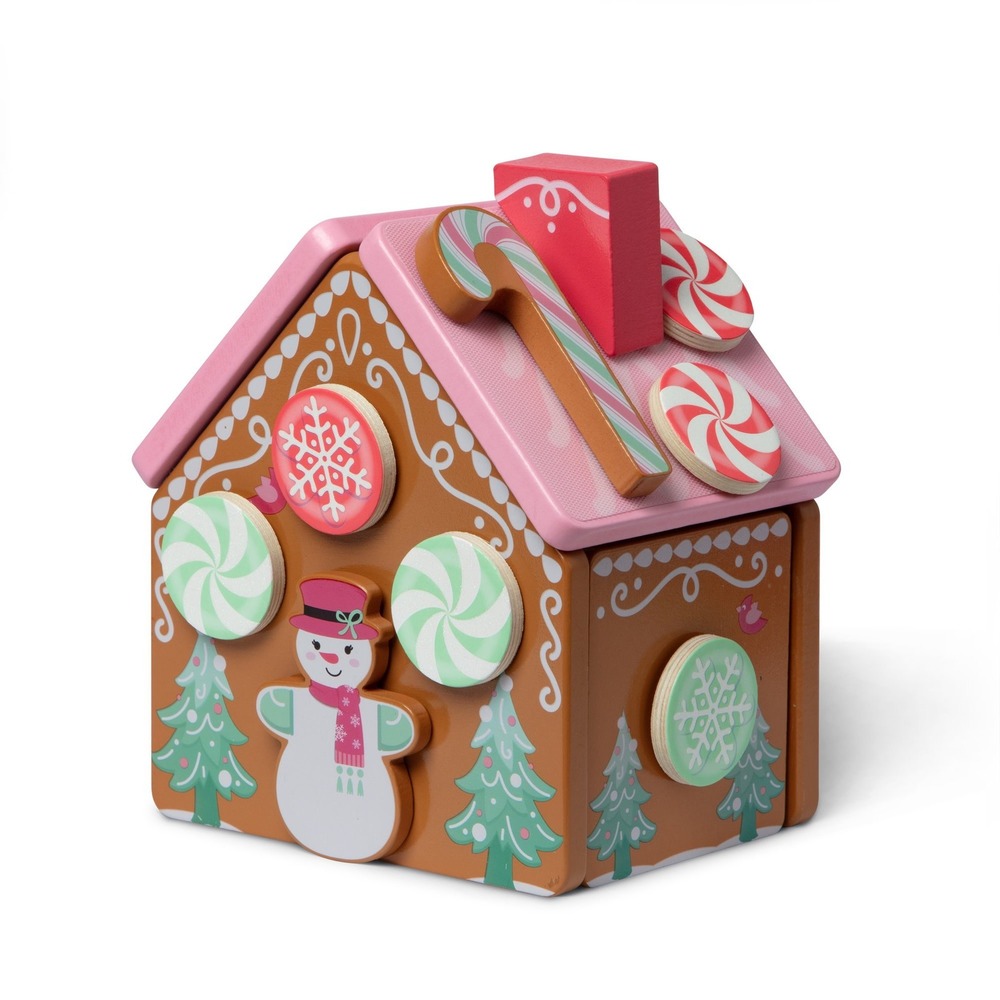 Melissa & Doug Pink Wooden Gingerbread House Reusable